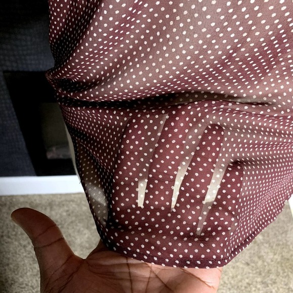 NWOT Worth New York Womens Brown Dark Red Polka Dot Sleeveless Blouse Size 2 - Picture 8 of 8